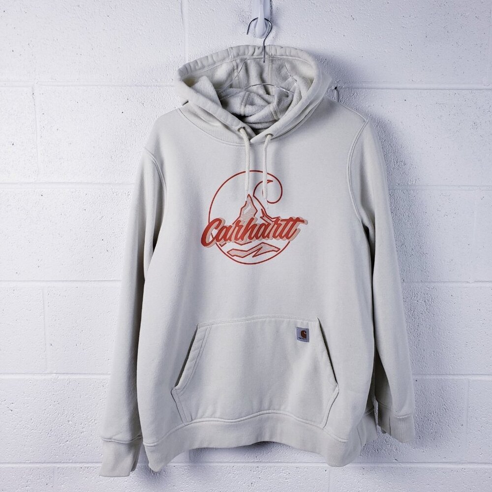 Carhartt Relaxed Fit Midweight‎ C Logo Graphic Sweatshirt Cream Malt Size XL